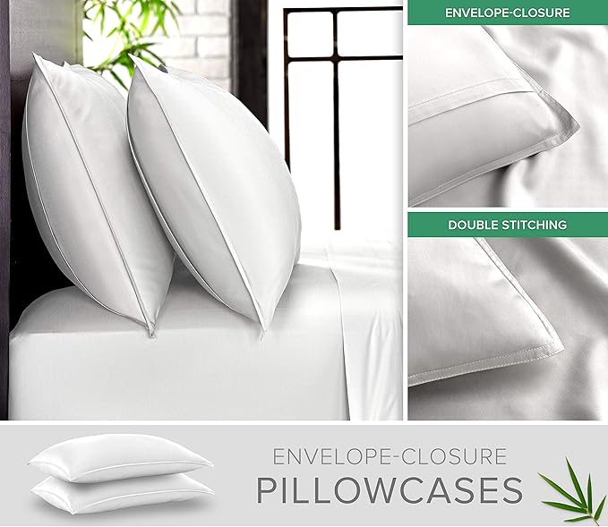Genuine 100% Organic Viscose Derived from Bamboo Bed Sheet Set
