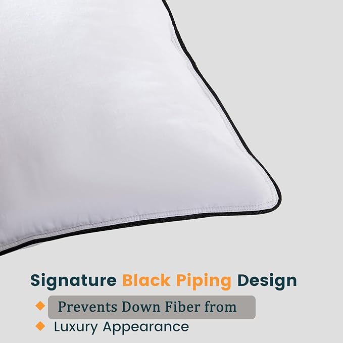 Hotel Quality for Optimal Comfort and Support - 1 Pack, Standard Size (20" x 26")